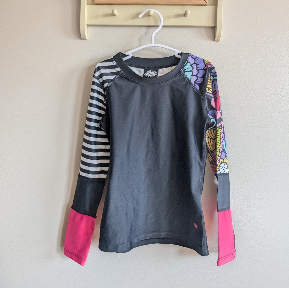Kids Multicolor Long Sleeve Swim Coverup